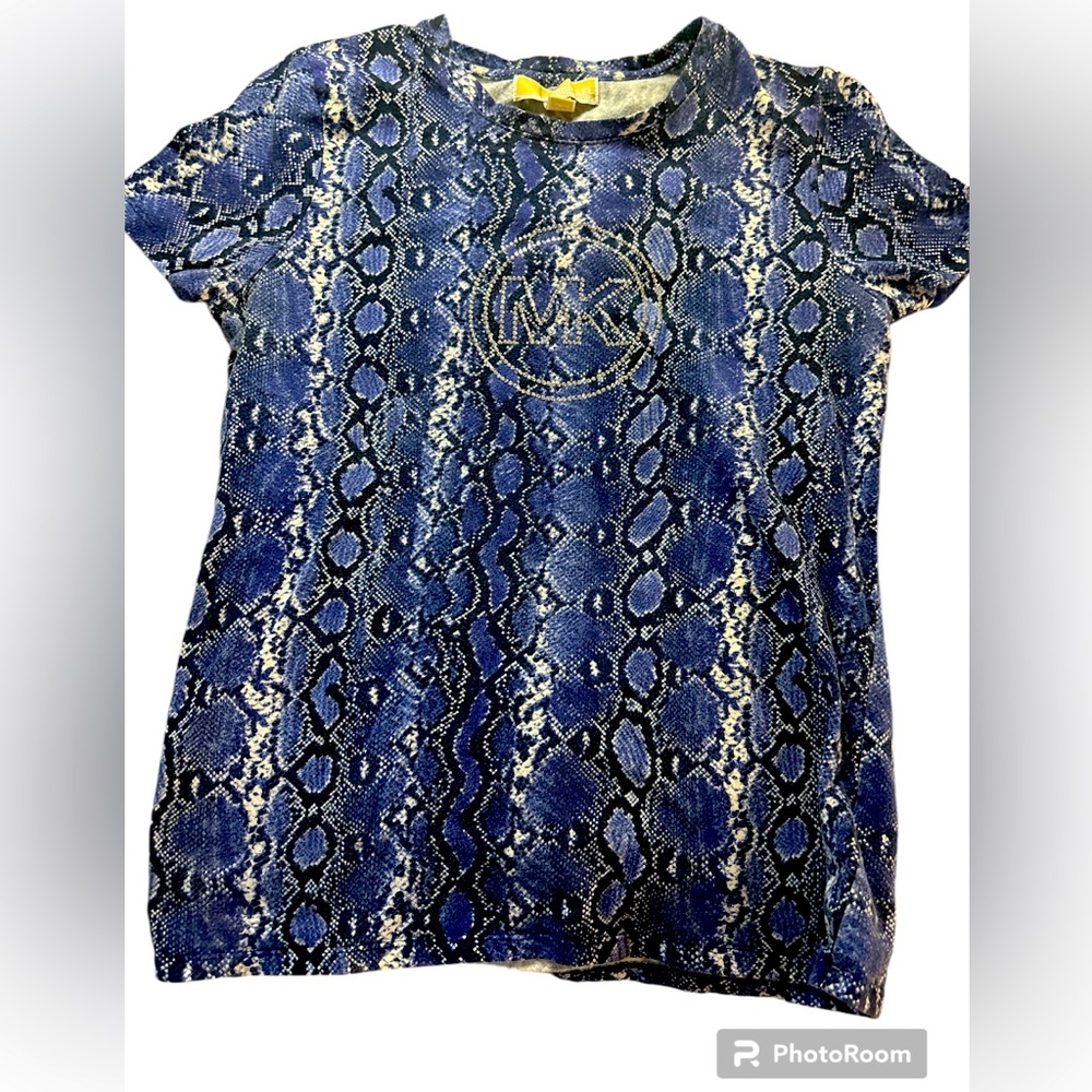 MK logo snakeskin top